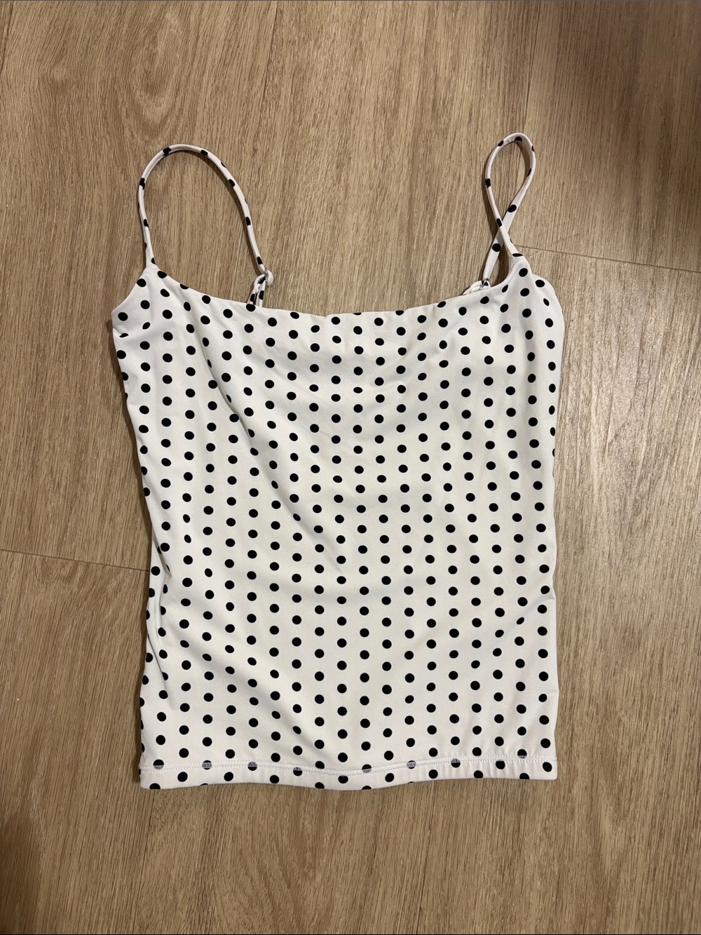 Women’s Black & White Polka Dot Spaghetti Strap Camisole